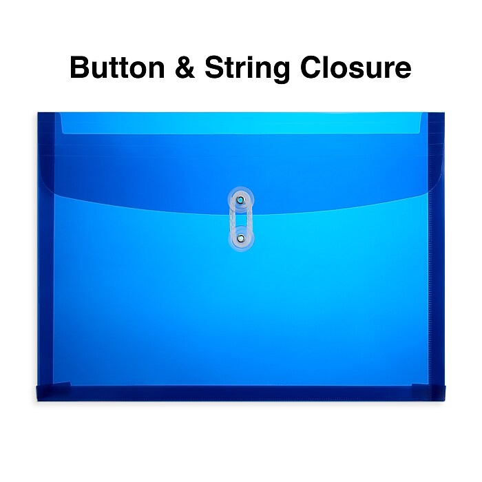 Staples Expanding Wallets, Button & String Closure, Legal Size