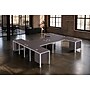 Boss Office Products Simple System 71"W L-Shaped Desk with Pedestal, Driftwood, 4/Set (SGSD018-203)~#|#~7F61F168-0F82-4C32-9FB0938A0F312033_sc7