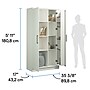 Sauder HomePlus 71"H Storage Cabinet with 12 Shelves, Soft White (422427)~#|#~7F62020B-354A-4267-9075D5967740DFFB_sc7