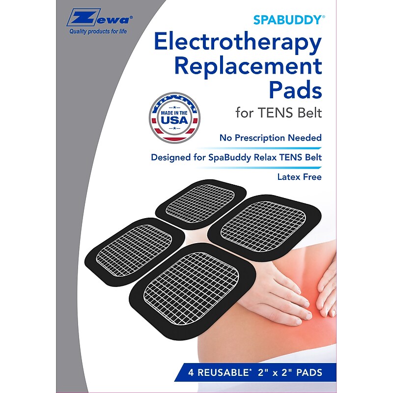 Zewa SpaBuddy Relax Self-Adhesive Square Electrodes, 4/Box (21057) image 1