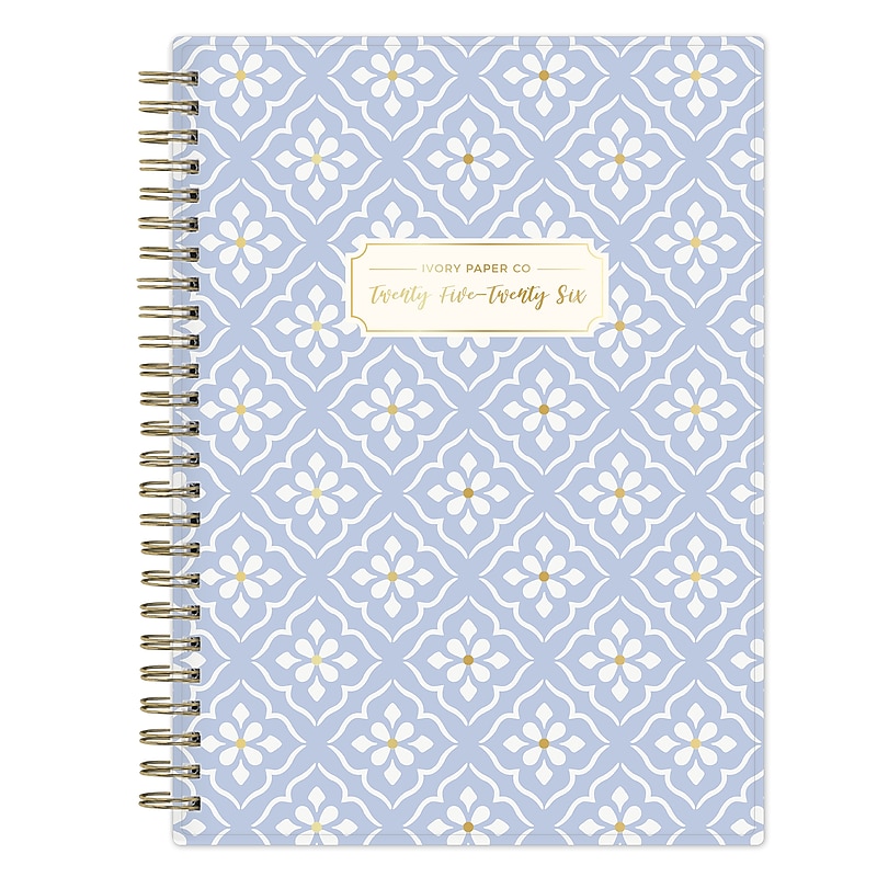 2025-2026 Blue Sky Panola 5.87" x 8.625" Academic Year Weekly & Monthly Planner, Plastic Cover, Multicolored (156061) image 1