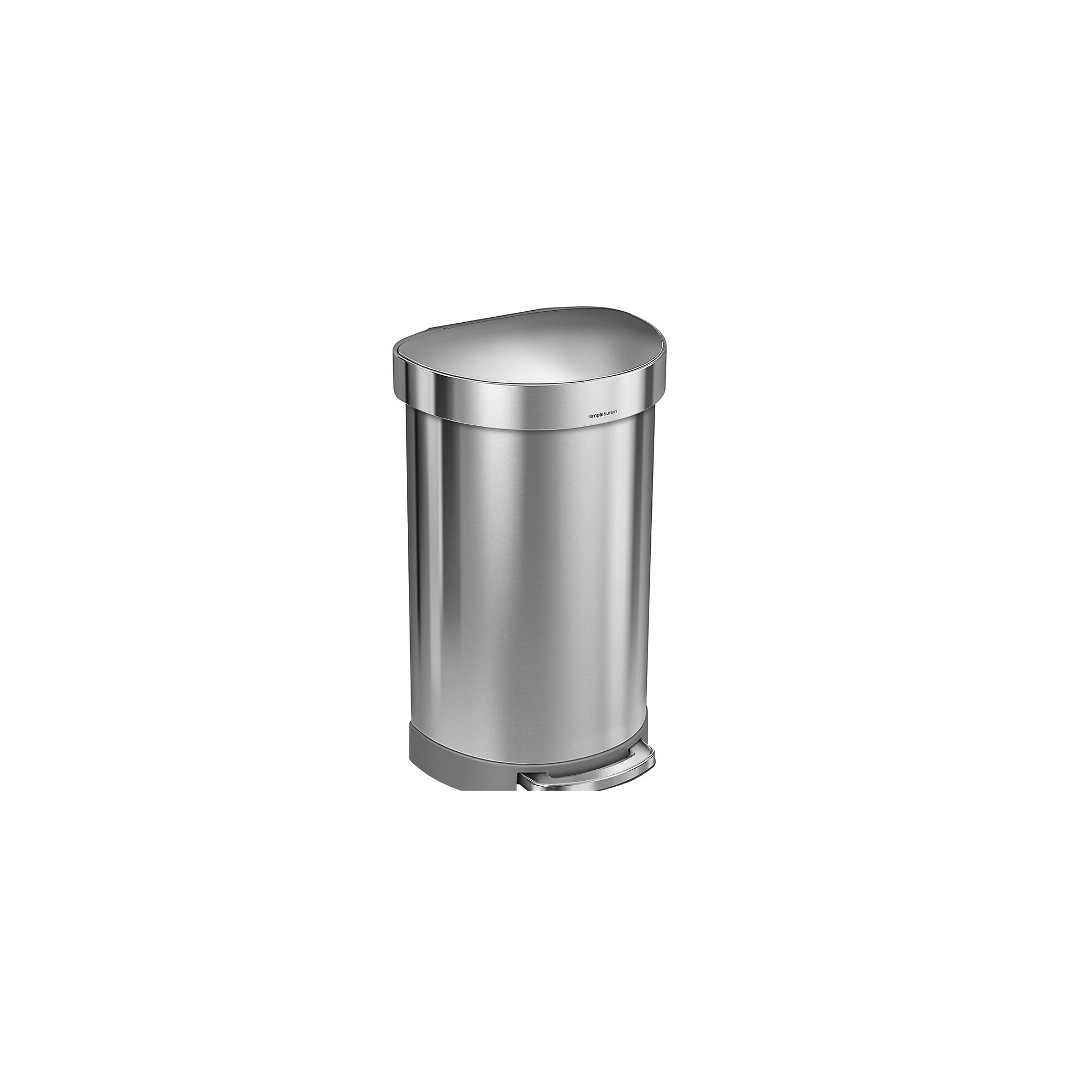 simplehuman Stainless Steel Trash Can, 12 Gallon, Silver (CW2030) Sansujyuku sansujyuku.com
