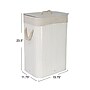Household Essentials 19-Gallon 1-Section Hamper with Lid, Bamboo, White (HE1223)~#|#~7F6A9315-296D-4011-8F663AD98FBD0574_sc7