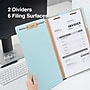 Staples Pressboard Classification Folder, 2-Dividers, 2.5" Expansion, Legal Size, Light Blue, 20/Box~#|#~7F738B38-974B-4BFD-B69818C511F06388_sc7
