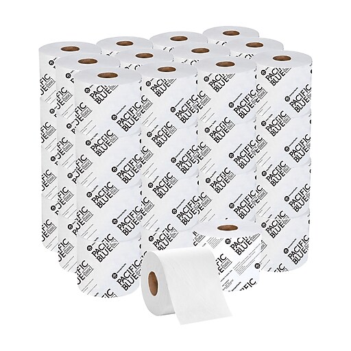 Pacific Blue Basic High Capacity Toilet Paper, 2-Ply, White, 1000