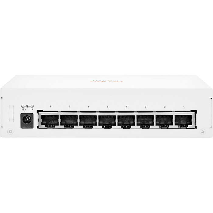 Aruba 1430 8-Port Gigabit Ethernet Unmanaged Switch, White (R8R45A