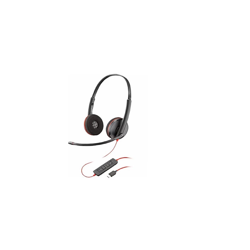 Poly Blackwire C3220 Headset Wired Noise Canceling Headset, Black (8M3U6AA#ABA) image 1