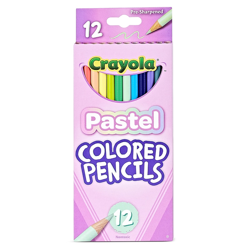 Crayola Pastel Kid's Colored Pencils, Multicolored, 12/Pack (BIN682030) image 1