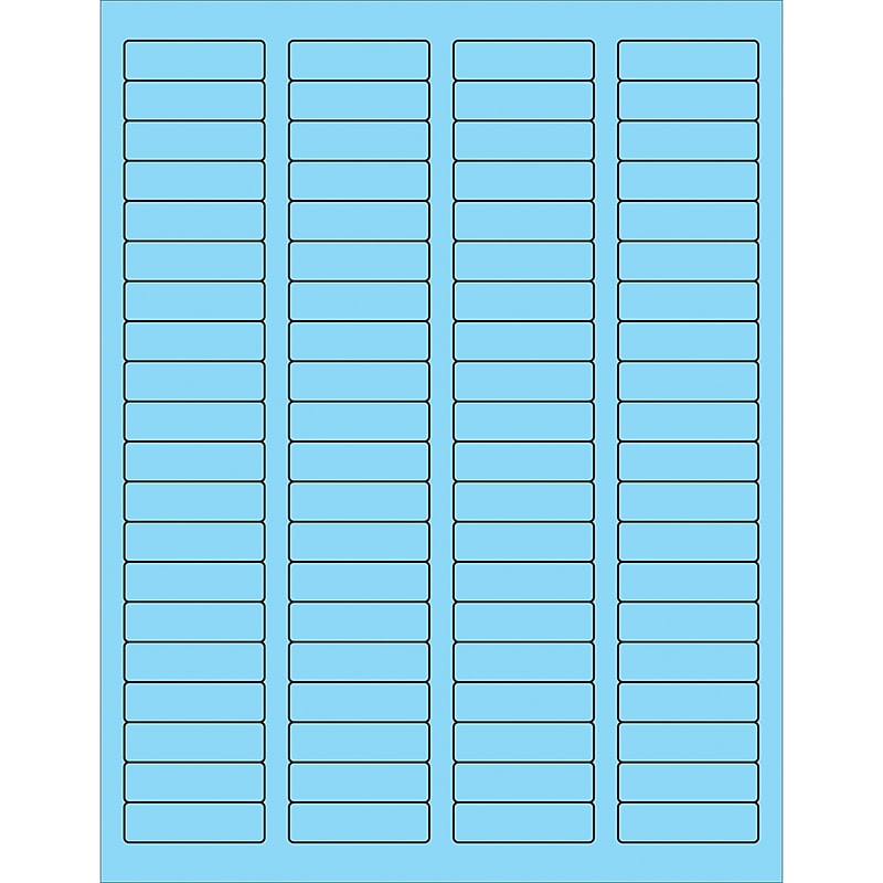Tape Logic Rectangle Laser Labels, 1 3/4" x 1/2", Pastel Blue, 8000/Case (LL170BE) image 1
