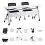 Bush Business Furniture Envision 72"W Foldable Training Room Table with 2 Chairs, White (NVS004WH)~#|#~7F8E0AFA-7881-4C44-BE7371F2E15FDD08_sc7