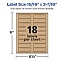 Avery Laser/Inkjet Rectangle Multipurpose Labels, 15/16" x 3-7/16", Kraft Brown, 270 Labels/Pack ( 94218)~#|#~7F8E2EDA-E135-4095-A46C4497870CE78E_sc7