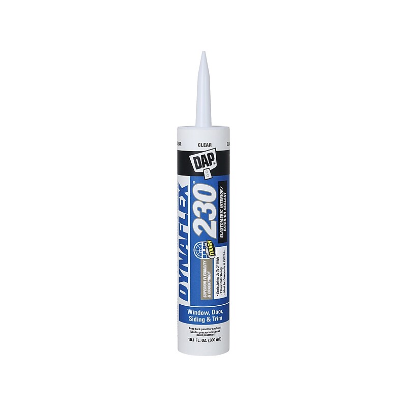 Dap DYNAFLEX 230 Premium Elastomeric Sealant, 10.1 Fl. Oz., Clear, 12/Pack (7079818304) image 1