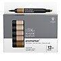 Winsor & Newton Promarker Dual-Tip Alcohol Based Marker, Skin Tones, 12/Pack (WNX0290172)~#|#~7F9AB240-3C88-4615-892883CD15B059E6_sc7