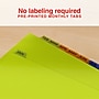 Staples Pre-Printed Monthly Plastic Dividers, 12 Tabs, Multicolor (ST63071)~#|#~7F9C0F6D-CEA0-4FC9-B4350258ECDBBE13_sc7