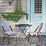 Flash Furniture Lourdes Contemporary Aluminum and PE Rattan Bistro Stacking Chair, White/Navy/Natural (SDA6421FWHNVNAT)~#|#~7F9C1C43-84CE-4748-B058013966FB3299_sc7