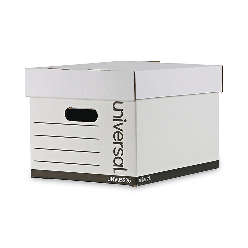 Universal Extra-Strength Storage Box, Letter/Legal Size, White, Stacking Strength 1,500 lbs., 12/Ct image 1