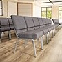 Flash Furniture HERCULES Series Fabric Stacking Church Chair, Gray/Silver Vein Frame (XUCH0221GYSV)~#|#~7FA6780E-8574-41C9-B9825A7172939BDA_sc7