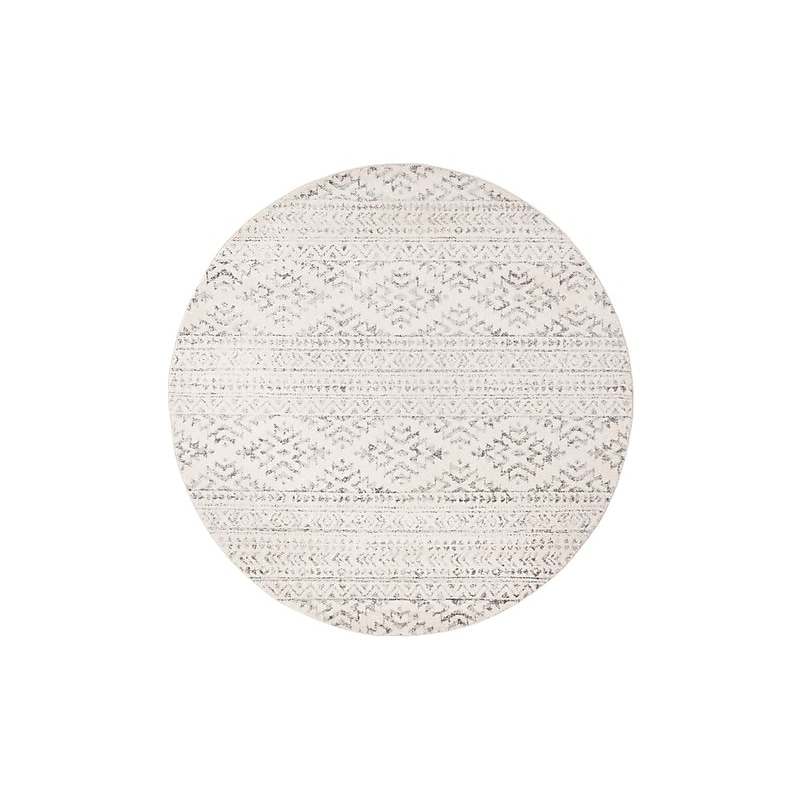 Safavieh Tulum Collection 10' Round Indoor Area Rug, Machine Made, Ivory/Grey (TUL272A-10R) image 1