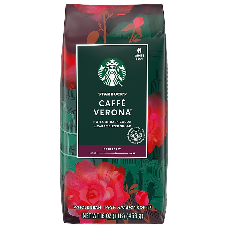 Starbucks Caffè Verona Beans Coffee, Dark Roast, 16 oz. (11017871) image 1