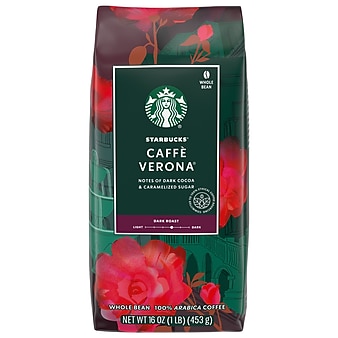 Starbucks Caffè Verona Beans Coffee, Dark Roast, 16 oz. (11017871)