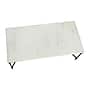 Storied Home Libertine Genuine Marble and Metal Coffee Table, White/Black (EC1100)~#|#~7FBB8340-AF2E-42F0-B5D9FBA3A4463F7E_sc7