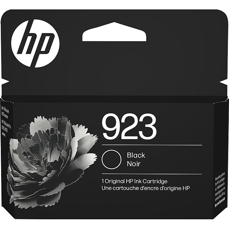 HP 923 Black Standard Yield Ink Cartridge, Prints Up to 500 Pages (4K0T3LN) image 1