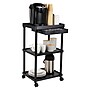 Mind Reader 3-Tier Bar Cart Plastic Rolling Utility Cart, Black (CARTCOFF-BLK)~#|#~7FCCFDB8-35EB-4D7F-BF394292FAC6A48D_sc7