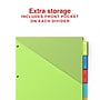 Staples Large Tab Plastic Insertable Pocket Dividers, 5-Tabs, Multicolor (ST62979)~#|#~7FCE405B-07C5-4D66-9610C2F417B73F7B_sc7