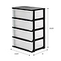 Iris Stackable Wide Chest, 4 Drawer, Black (301153)~#|#~7FCE6891-1E78-45D4-A51625B39579ACC4_sc7