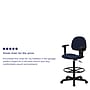 Flash Furniture Ergonomic Fabric Drafting Stool, Adjustable Arms, Navy Blue (BT659NVYARMS)~#|#~7FD40802-058A-4A83-991D0EB7AB646050_sc7