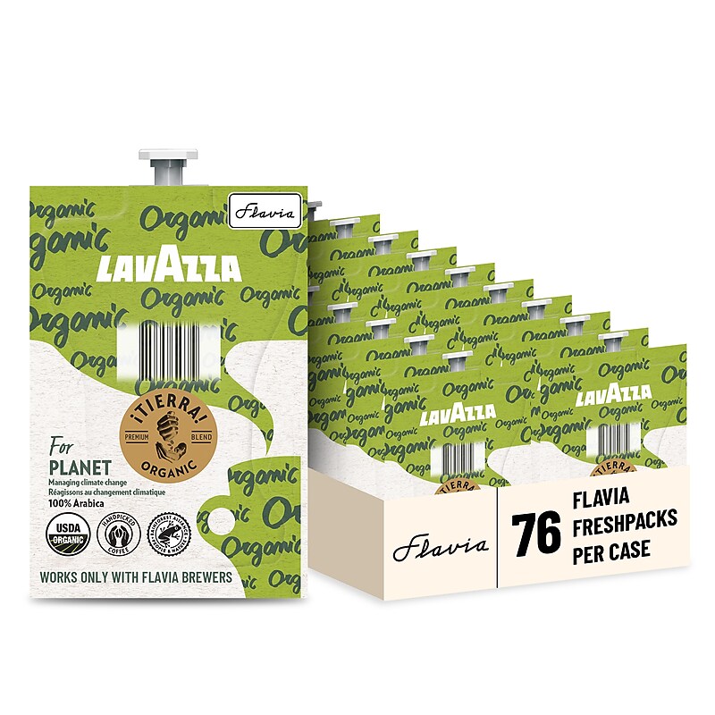 Lavazza TIERRA Fruity and Floral Coffee Flavia Freshpacks, Light Roast, 76/Carton (48107) image 1
