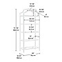 Sauder International Lux 71"H 5-Shelf Bookcase, Satin Gold (421434)~#|#~7FDAF930-91A4-4ED6-BE08A92C7ACF0EA3_sc7