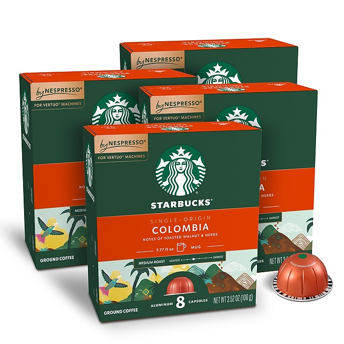 マルデヌベスver.ロスト　分頭 Starbucks Colombia Coffee Nespresso Vertuo Capsules, Medium Roast