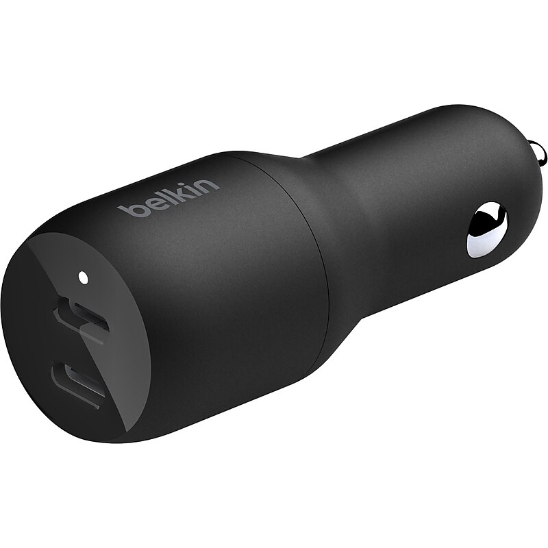 Belkin BoostCharge USB-C Car Charger, Black (CCB002BTBK) image 1