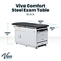 Viva Comfort Power Adjustable Exam Table with Step Stool & Storage, 500 lbs. Capacity, Black (ADI996-09-S-BLK-MK)~#|#~7FE5C51A-357E-4715-887EF892F9FB02C9_sc7