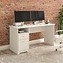 Bush Furniture Cabot 60"W Computer Desk with Drawers, White (WC31960)~#|#~7FECA403-076B-4FBF-BB1F63E4E3E77FEF_sc7