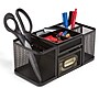 TRU RED™ 7-Compartment Wire Mesh Accessory Holder, Matte Black (TR57541)~#|#~7FECECC9-4341-4039-A12E4B8B3D7E7618_sc7