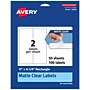 Avery Laser/Inkjet Rectangle Multipurpose Labels, 11" x 4-1/4", Clear, 100/Box (94266)~#|#~7FEDEACE-15F0-44CC-B8FD36592DEBD1DF_sc7