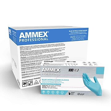 First Aid Only Nitrile Exam Gloves, Latex Free, 4/Box (21-026