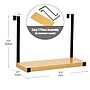 Mind Reader Hanging Desk Shelf, Brown (HOOKSHELF-BRN)~#|#~7FEE8BAF-1138-4862-BEAFCAA586131CD3_sc7