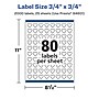 Avery Laser/Inkjet Multipurpose Labels, 0.75" x ", Glossy Clear, 2000/Pack (94601)~#|#~7FF13D2D-1454-4118-84EE4468DCAF5A8F_sc7