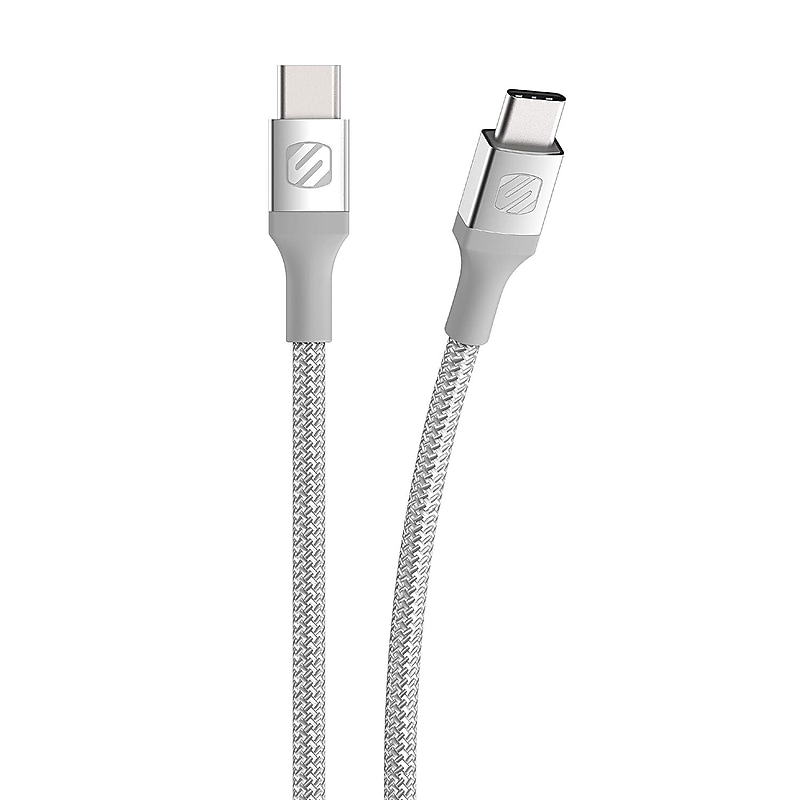 scosche Braided Dual USB-C Charge & Sync Cable (CCB4SR-SP) image 1