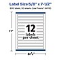 Avery Laser/Inkjet Rectangle Waterproof Multipurpose Labels, 7.5"  x 0.625", White, 600/Box (94119)~#|#~7FF5AA7A-AC0C-43F3-82A26CF33924B53A_sc7