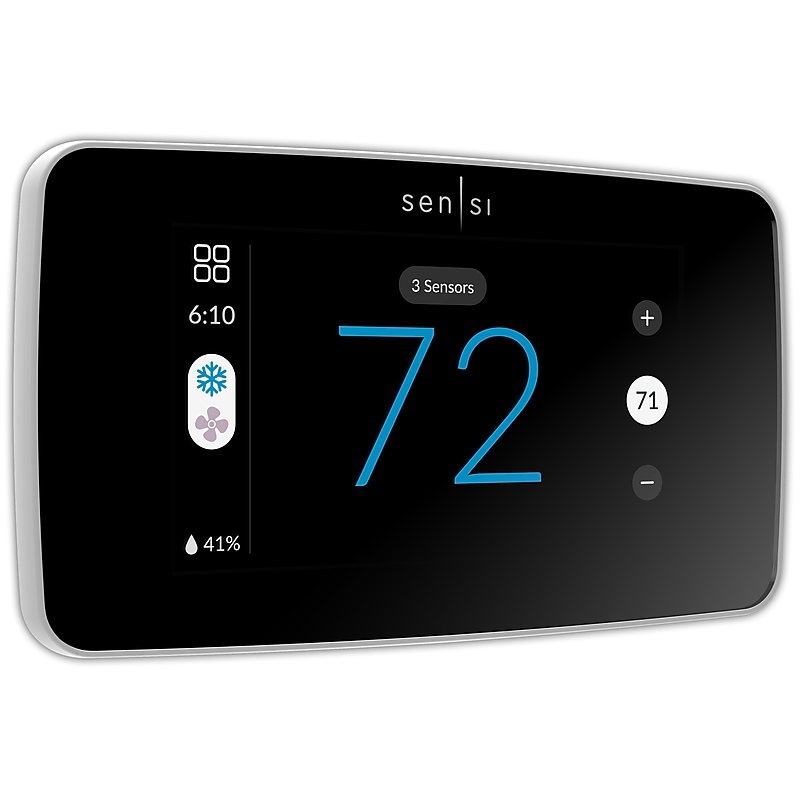 Sensi Touch 2 Smart Programmable Wi-Fi Thermostat, Works with Alexa, White Beveled Edge (ST76W) image 1