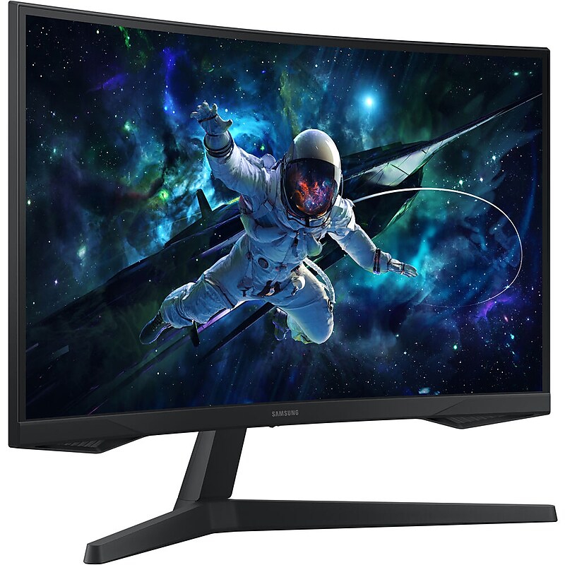 Samsung Odyssey G55C 32" Curved QHD 165Hz LED Gaming Monitor, Black (LS32CG552ENXZA) image 1
