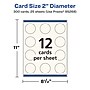 Avery Integrated Cards, 2" Dia., Matte Ivory, 300/Pack (95268)~#|#~7FFDAAB2-3F8A-405F-BF1B996C075B0AC4_sc7