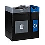 Commercial Zone Avante Series Polyethylene Dual-Stream Trash and Recycling Center, 85 Gallon, Black (787203MSA)~#|#~7FFE7BE4-4FF4-49FD-927FB5C8D8BC8763_sc7