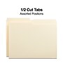 Staples 30% Recycled File Folders, 1/2 Cut Tab, Letter Size, Manila, 100/Box (ST116855-CC)~#|#~8000D847-5EB3-4C3F-A0F666A06334EBD9_sc7