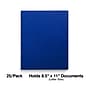Staples Smooth 2-Pocket Paper Folder, Electric Blue, 25/Box (27534-CC)~#|#~80074F00-85C4-4726-BC20E4B6F2C50C7D_sc7