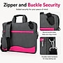 Vangoddy 13" Nylon Laptop Bag, TSA Checkpoint Friendly, Gray/Pink (NBKLEA604)~#|#~800A40F4-0F23-4C74-98D6C1F43E27AB94_sc7